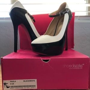 Black and white pumps